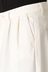 DOUBLE PLEAT WIDE TROUSER-OFFWHITE