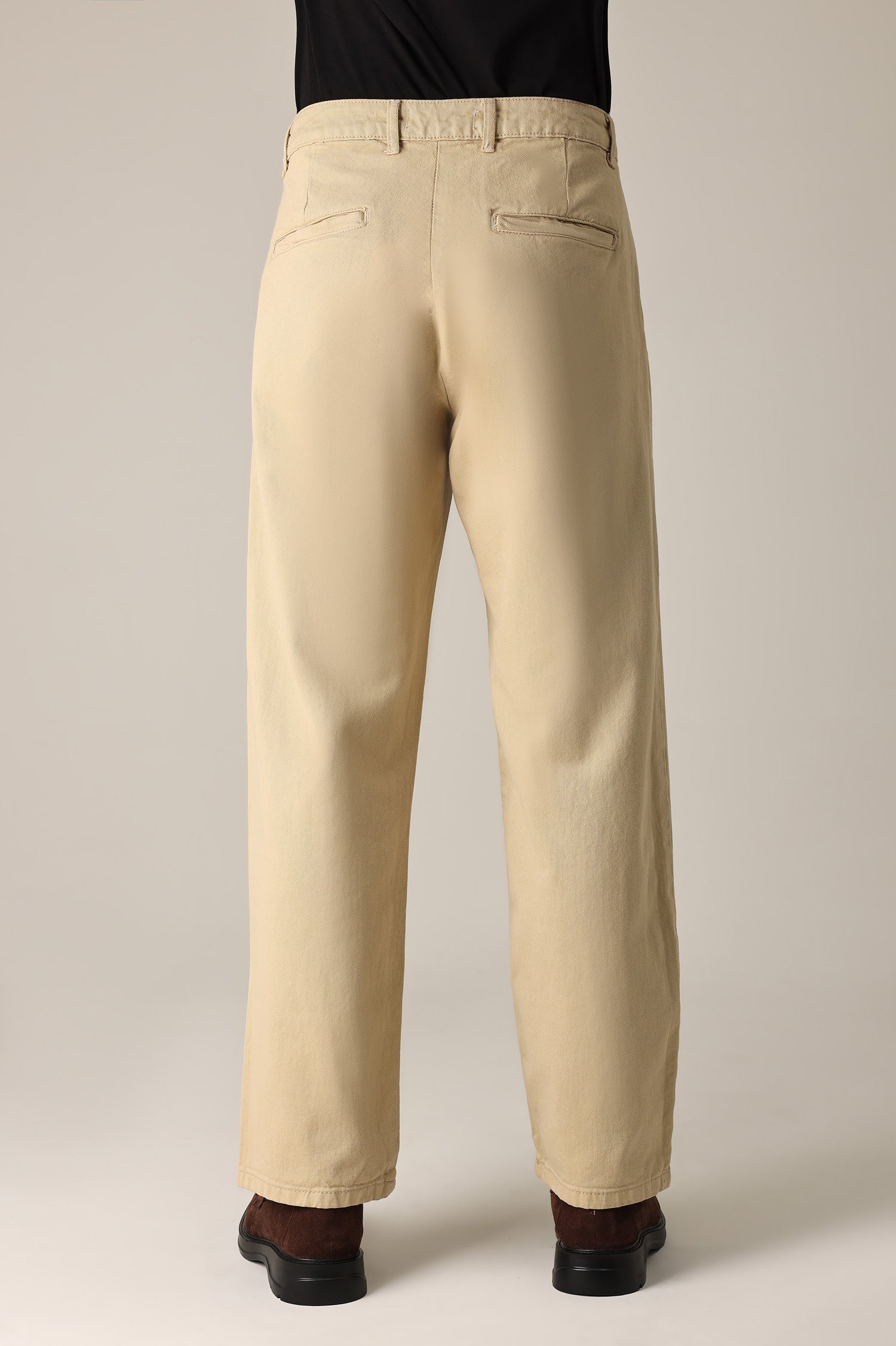 SINGLE PLEAT RELAXED TROUSER-KHAKI