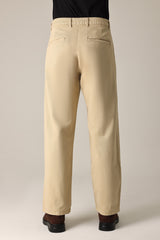 SINGLE PLEAT RELAXED TROUSER-KHAKI