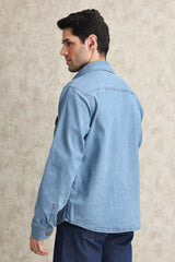 CLASSIC DENIM SHIRT-MID-BLUE