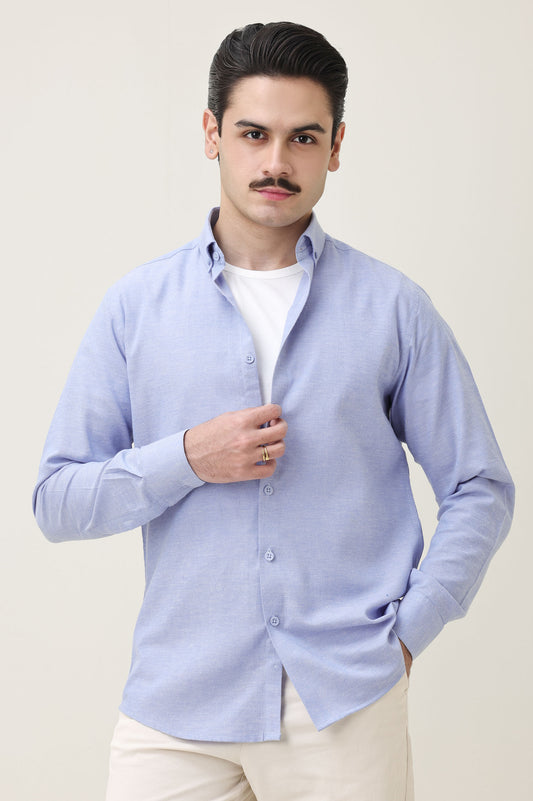 MONOBLOC COTTON WEAVE SHIRT-SK-BLUE