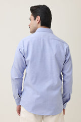 MONOBLOC COTTON WEAVE SHIRT-SK-BLUE