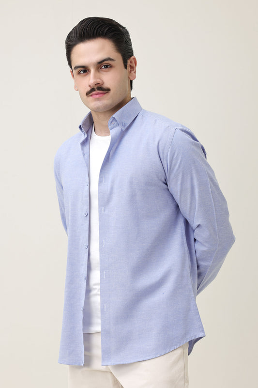 MONOBLOC COTTON WEAVE SHIRT-SK-BLUE
