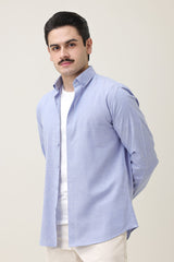 MONOBLOC COTTON WEAVE SHIRT-SK-BLUE