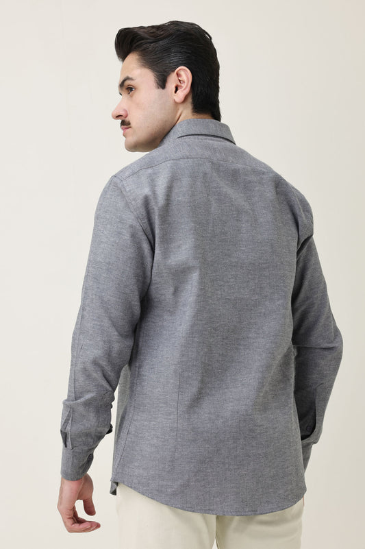 MONOBLOC COTTON WEAVE SHIRT-GREY