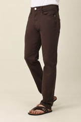 NARROW SLEEKFORM JEANS-BROWN