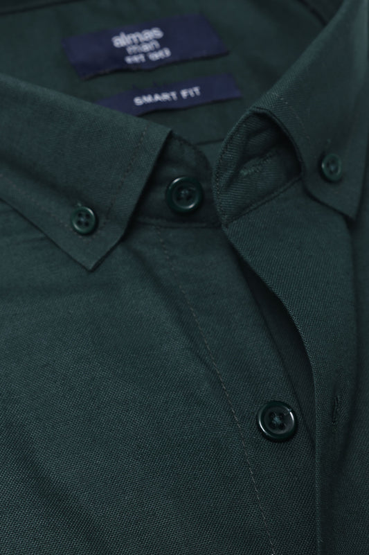 SIGNATURE OXFORD SMART SHIRT-DK/GREEN