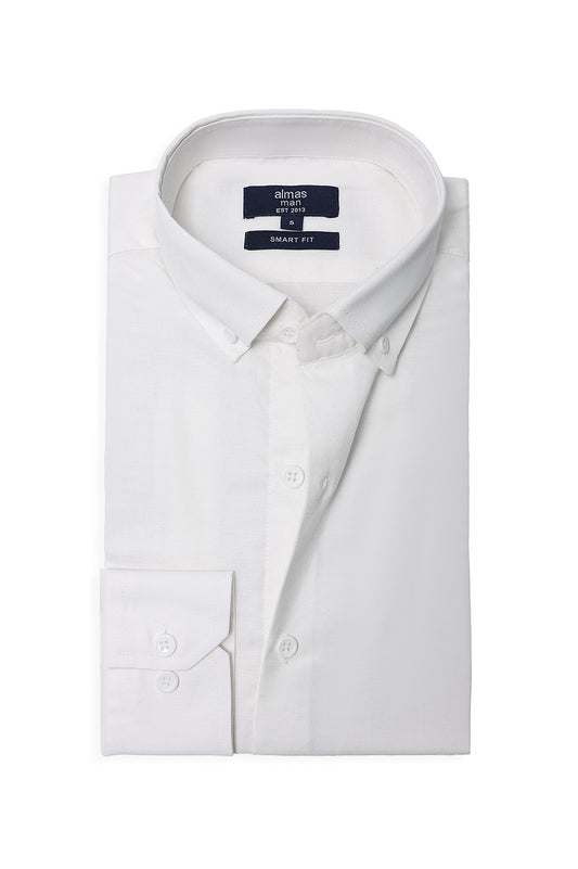SIGNATURE OXFORD SMART SHIRT-WHITE