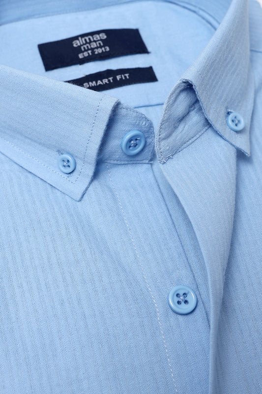SIGNATURE OXFORD SMART SHIRT-SKY/BLUE