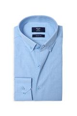 SIGNATURE OXFORD SMART SHIRT-SKY/BLUE