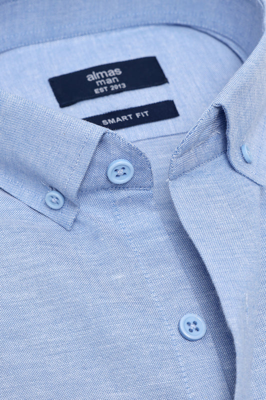 SIGNATURE OXFORD SMART SHIRT-BLUE