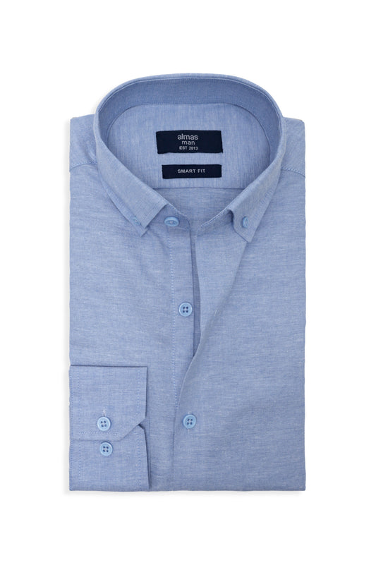 SIGNATURE OXFORD SMART SHIRT-BLUE