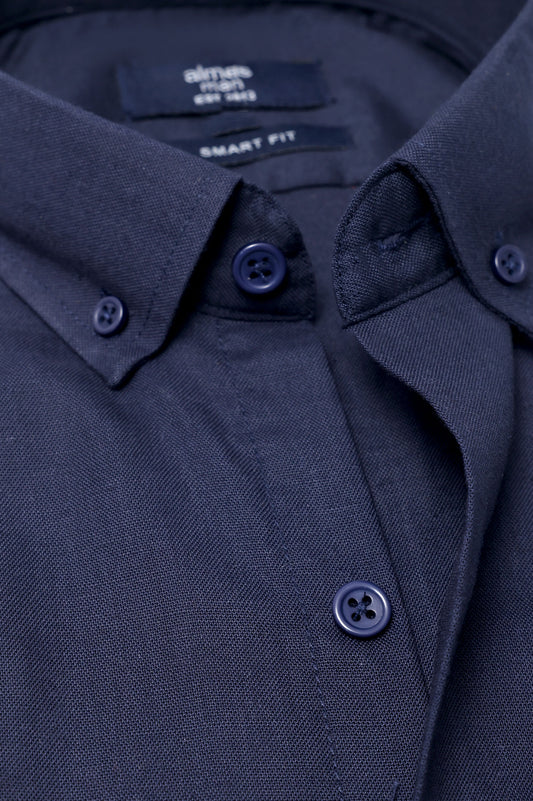 SIGNATURE OXFORD SMART SHIRT-NAVY