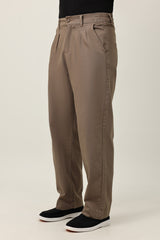 ELEGANT TAPER STRUCTURE PANT-LT/BROWN