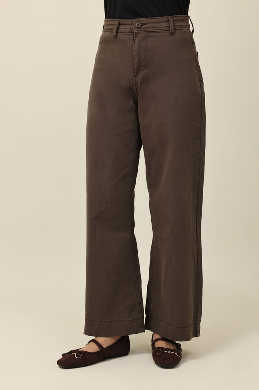 OPENFALL DENIM BOTTOM-BROWN