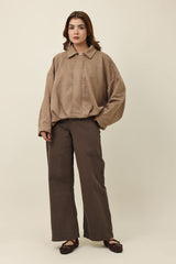 OPENFALL DENIM BOTTOM-BROWN
