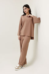 CLOUD CUT SHOULDER TOP-MOCCA