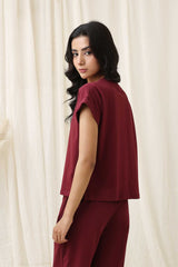 ROLLFRAME TEE-BURGUNDY