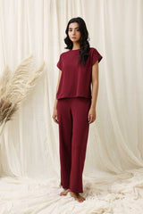ROLLFRAME TEE-BURGUNDY