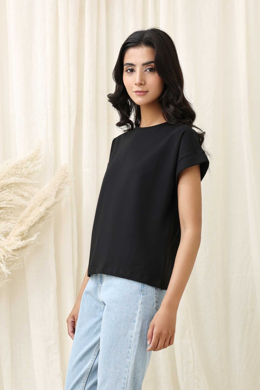 ROLLFRAME TEE-BLACK