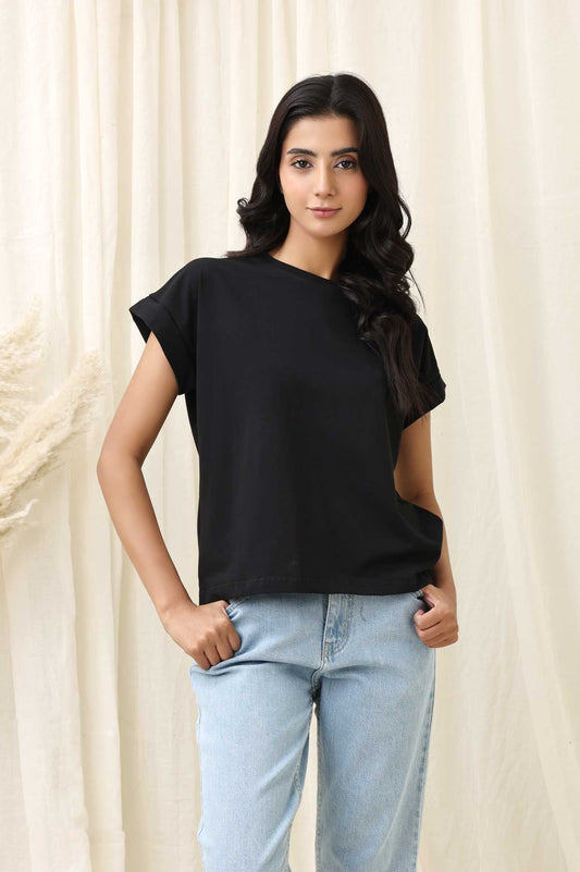 ROLLFRAME TEE-BLACK