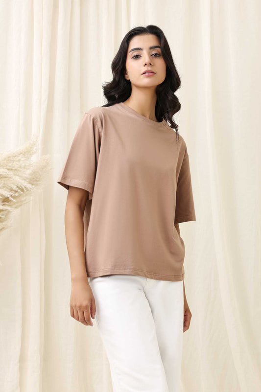 COFFEE LAYBACK TEE-MOCCA