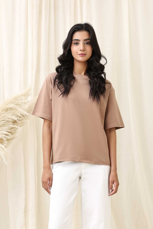 COFFEE LAYBACK TEE-MOCCA
