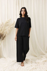 COFFEE LAYBACK TEE-BLACK