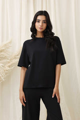 COFFEE LAYBACK TEE-BLACK