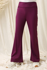 MULBERRY BLOOM  SCULPT PANT-MAROON