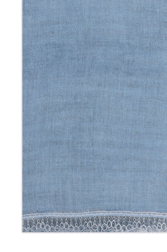 LACE SOPHISTICATED SCARF-BLUE