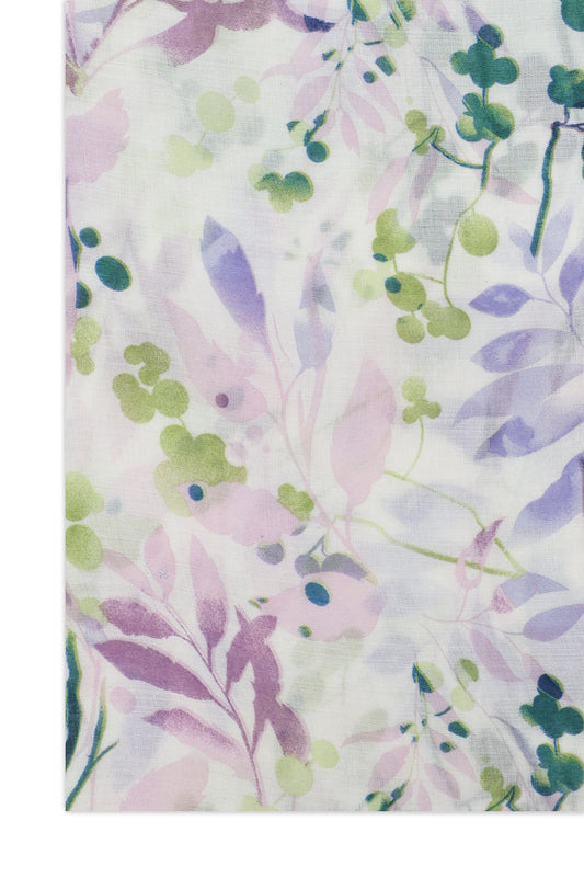 PETALSONG PRINT SCARF-L-PURPLE