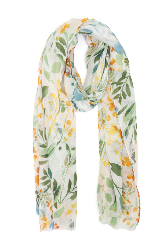 AUTUMN TRAIL SCARF-OLIVE GREEN