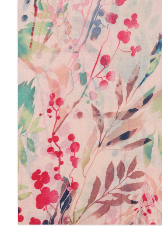 PETALSONG PRINT SCARF-PINK