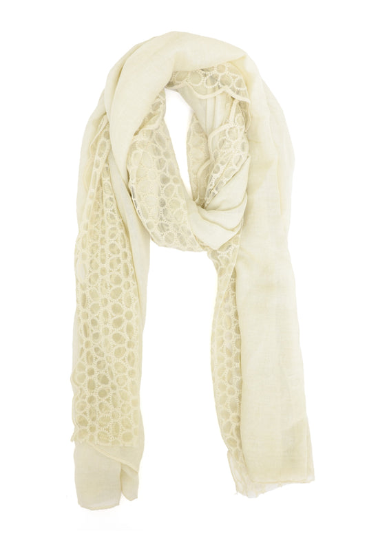 SERENITY EDGE SCARF-BEIGE