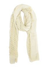 SERENITY EDGE SCARF-BEIGE