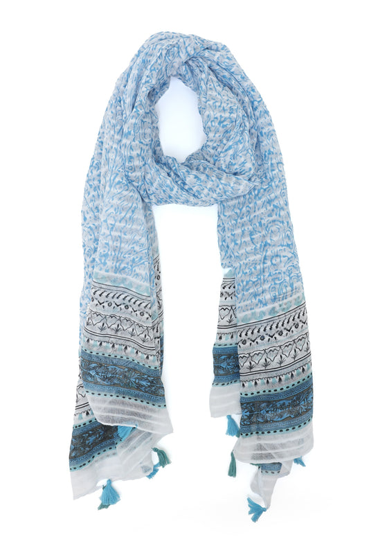 TERRACOTTA TIDES SCARF-BLUE