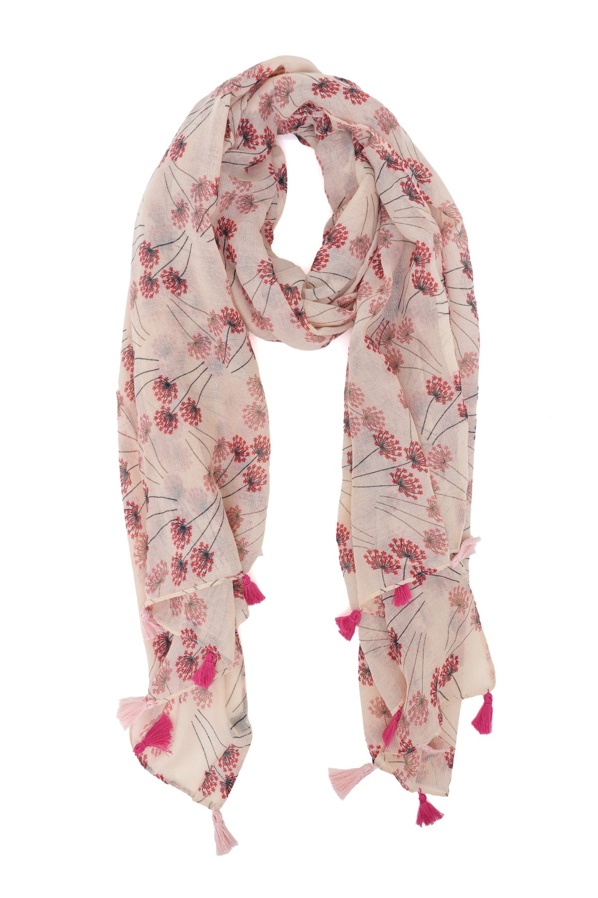 BLOSSOM WHIM SCARF-PINK-BEIGE