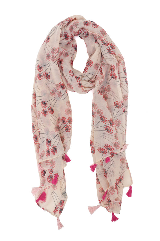 BLOSSOM WHIM SCARF-PINK-BEIGE