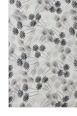 BLOSSARIA TASSELED SHEER SCARF-GREY