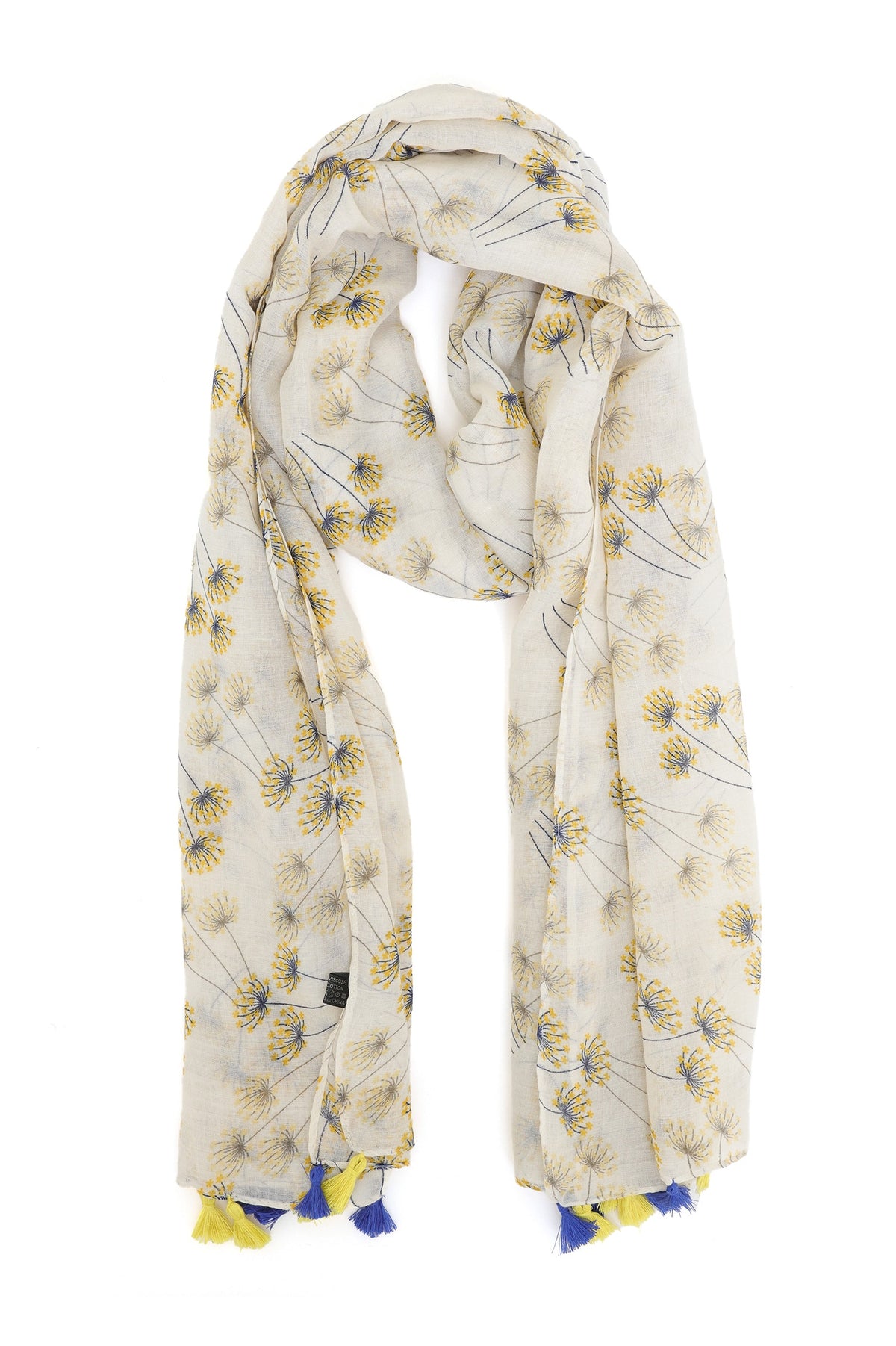 BLOSSOM WHIM SCARF-OLIVE-BEIGE