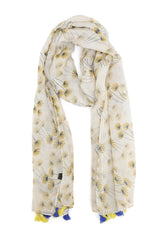BLOSSOM WHIM SCARF-OLIVE-BEIGE