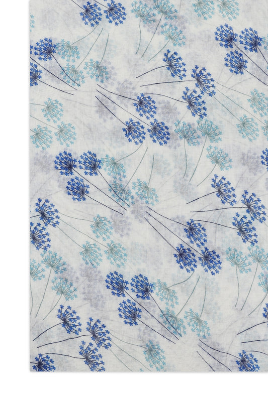 BLOSSARIA TASSELED SHEER SCARF-