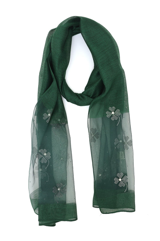 LUMIÉRE BLOOM SCARF-GREEN