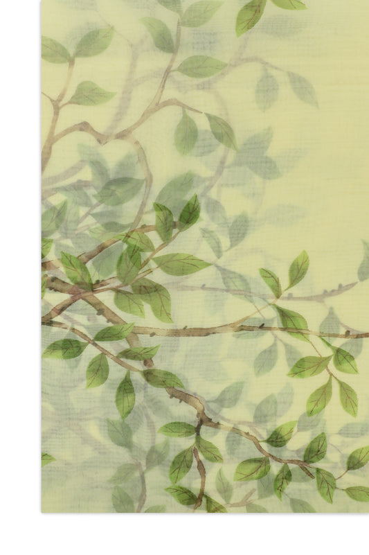 BREEZEWOOD FLORAL SCARF-BEIGE-GRN