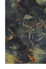 SHADOWLEAF ORGANZA SCARF-NAVY