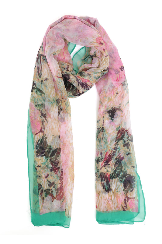 PETALRUSH PRINTED CHIFFON SCARF