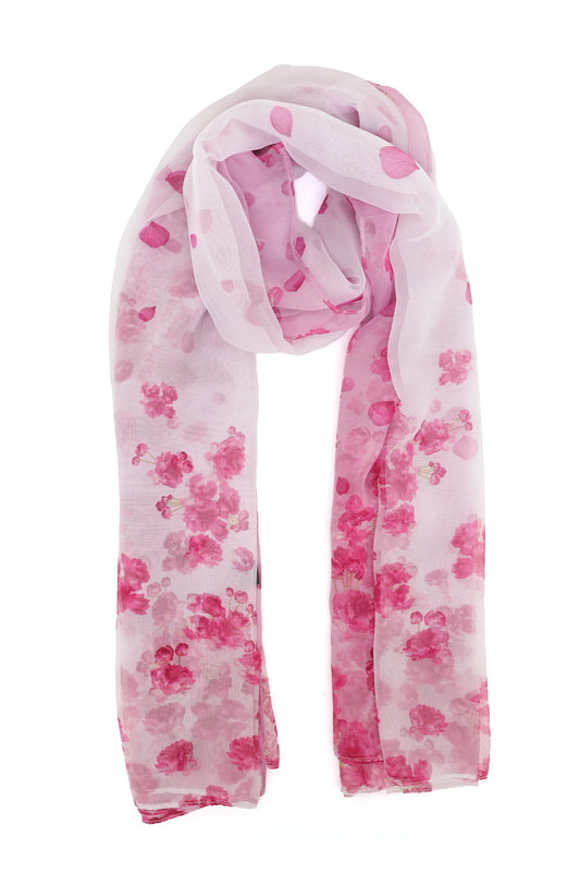 FLORAVIEW BRUSHSTROKE SCARF-PINK