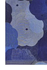 COSMICDRIFT FINE PRINT SCARF-BLUE
