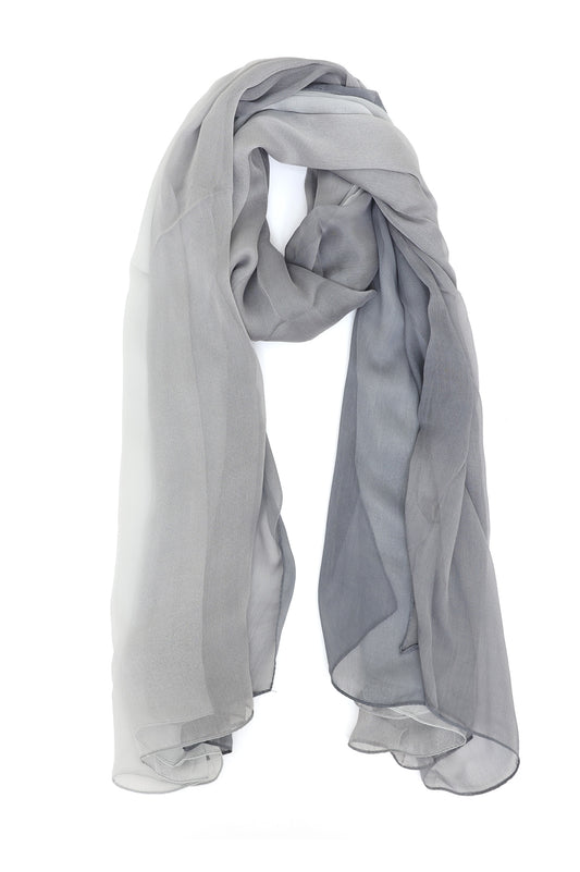 LUMIGRAD SHEER CHIFFON SCARF-GREY